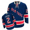 Reebok New York Rangers 2 Men's Brian Leetch Authentic Navy Blue Third NHL Jersey