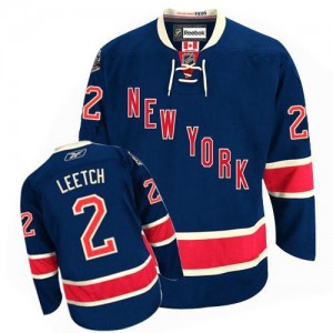Reebok New York Rangers 2 Men's Brian Leetch Premier Navy Blue Third NHL Jersey