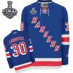 Reebok New York Rangers 30 Men's Henrik Lundqvist Authentic Royal Blue Home 2014 Stanley Cup NHL Jersey