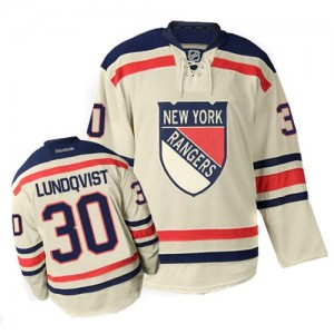 Reebok New York Rangers 30 Men's Henrik Lundqvist Authentic Cream Winter Classic NHL Jersey