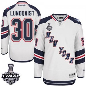 Reebok New York Rangers 30 Men's Henrik Lundqvist Authentic White 2014 Stadium Series 2014 Stanley Cup NHL Jersey