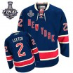 Reebok New York Rangers 2 Men's Brian Leetch Authentic Navy Blue Third 2014 Stanley Cup NHL Jersey