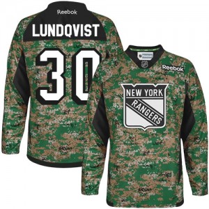 Reebok New York Rangers 30 Men's Henrik Lundqvist Premier Camo Veterans Day Practice NHL Jersey