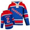 Old Time Hockey New York Rangers 2 Men's Brian Leetch Premier Royal Blue Sawyer Hooded Sweatshirt NHL Jersey
