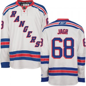 Reebok New York Rangers 68 Men's Jaromir Jagr Authentic White Away NHL Jersey