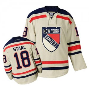 Reebok New York Rangers 18 Men's Marc Staal Authentic Cream Winter Classic NHL Jersey