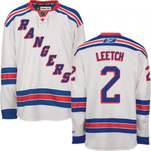 Reebok New York Rangers 2 Men's Brian Leetch Premier White Away NHL Jersey