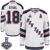Reebok New York Rangers 18 Men's Marc Staal Authentic White 2014 Stadium Series 2014 Stanley Cup NHL Jersey