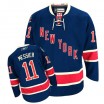 Reebok New York Rangers 11 Men's Mark Messier Premier Navy Blue Third NHL Jersey