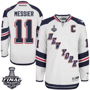 Reebok New York Rangers 11 Men's Mark Messier Authentic White 2014 Stadium Series 2014 Stanley Cup NHL Jersey