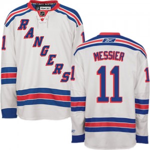 Reebok New York Rangers 11 Men's Mark Messier Authentic White Away NHL Jersey