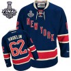 Reebok New York Rangers 62 Men's Carl Hagelin Authentic Navy Blue Third 2014 Stanley Cup NHL Jersey