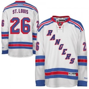Reebok New York Rangers 26 Men's Martin St. Louis Authentic White Away NHL Jersey