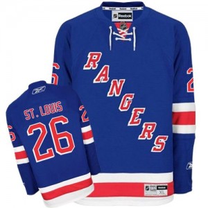 Reebok New York Rangers 26 Men's Martin St. Louis Premier Royal Blue Home NHL Jersey