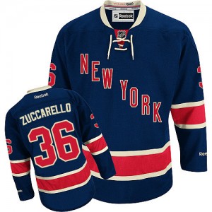 Reebok New York Rangers 36 Youth Mats Zuccarello Authentic Navy Blue Third NHL Jersey