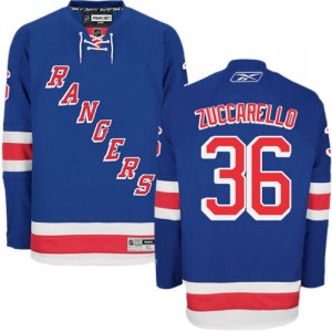 Reebok New York Rangers 36 Youth Mats Zuccarello Premier Royal Blue Home NHL Jersey