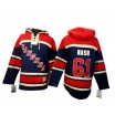 Old Time Hockey New York Rangers 61 Men's Rick Nash Authentic Navy Blue Sawyer Hooded Sweatshirt NHL Jersey
