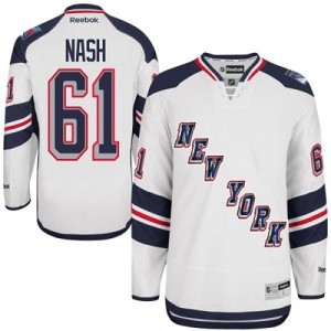 Reebok New York Rangers 61 Men's Rick Nash Authentic White 2014 Stadium Series NHL Jersey