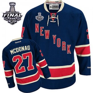 Reebok New York Rangers 27 Men's Ryan McDonagh Authentic Navy Blue Third 2014 Stanley Cup NHL Jersey