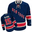Reebok New York Rangers 15 Men's Tanner Glass Premier Navy Blue Third NHL Jersey