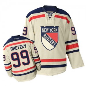 Reebok New York Rangers 99 Men's Wayne Gretzky Authentic Cream Winter Classic NHL Jersey