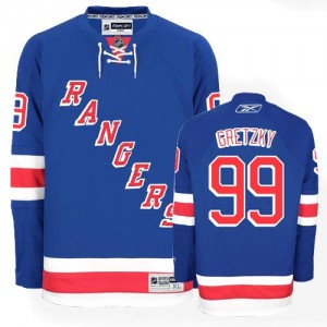 Reebok New York Rangers 99 Men's Wayne Gretzky Authentic Royal Blue Home NHL Jersey