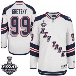 Reebok New York Rangers 99 Men's Wayne Gretzky Authentic White 2014 Stadium Series 2014 Stanley Cup NHL Jersey