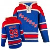 Old Time Hockey New York Rangers 99 Men's Wayne Gretzky Premier Royal Blue Sawyer Hooded Sweatshirt NHL Jersey