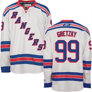 Reebok New York Rangers 99 Men's Wayne Gretzky Premier White Away NHL Jersey