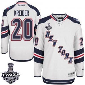 Reebok New York Rangers 20 Men's Chris Kreider Authentic White 2014 Stadium Series 2014 Stanley Cup NHL Jersey