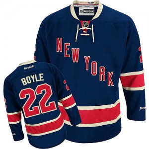 Reebok New York Rangers 22 Men's Dan Boyle Authentic Navy Blue Third NHL Jersey