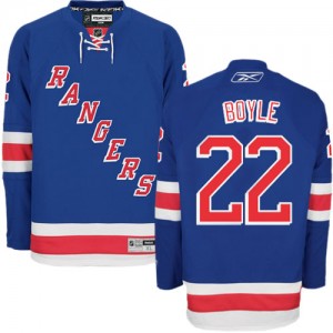 Reebok New York Rangers 22 Men's Dan Boyle Authentic Royal Blue Home NHL Jersey
