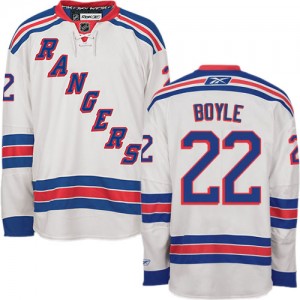 Reebok New York Rangers 22 Men's Dan Boyle Authentic White Away NHL Jersey