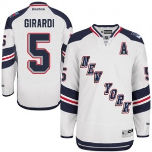 Reebok New York Rangers 5 Men's Dan Girardi Authentic White 2014 Stadium Series NHL Jersey