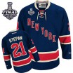 Reebok New York Rangers 21 Men's Derek Stepan Authentic Navy Blue Third 2014 Stanley Cup NHL Jersey