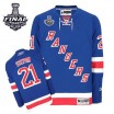 Reebok New York Rangers 21 Men's Derek Stepan Authentic Royal Blue Home 2014 Stanley Cup NHL Jersey