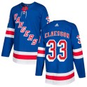 Adidas New York Rangers Men's Fredrik Claesson Authentic Royal Blue Home NHL Jersey