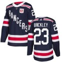 Adidas New York Rangers Men's Connor Brickley Authentic Navy Blue 2018 Winter Classic Home NHL Jersey