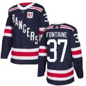 Adidas New York Rangers Men's Gabriel Fontaine Authentic Navy Blue 2018 Winter Classic Home NHL Jersey