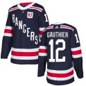 Adidas New York Rangers Men's Julien Gauthier Authentic Navy Blue 2018 Winter Classic Home NHL Jersey