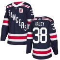 Adidas New York Rangers Men's Micheal Haley Authentic Navy Blue 2018 Winter Classic Home NHL Jersey