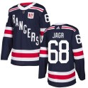 Adidas New York Rangers Men's Jaromir Jagr Authentic Navy Blue 2018 Winter Classic Home NHL Jersey
