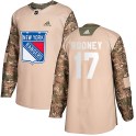 Adidas New York Rangers Men's Kevin Rooney Authentic Camo Veterans Day Practice NHL Jersey