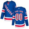 Adidas New York Rangers Youth Custom Authentic Royal Blue Custom Home NHL Jersey