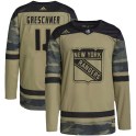 Adidas New York Rangers Youth Ron Greschner Authentic Camo Military Appreciation Practice NHL Jersey