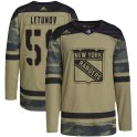 Adidas New York Rangers Youth Maxim Letunov Authentic Camo Military Appreciation Practice NHL Jersey