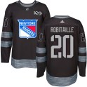 New York Rangers Youth Luc Robitaille Authentic Black 1917-2017 100th Anniversary NHL Jersey