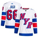 Adidas New York Rangers Men's Jaromir Jagr Authentic White 2024 Stadium Series Primegreen NHL Jersey
