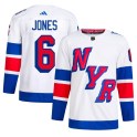 Adidas New York Rangers Men's Zac Jones Authentic White 2024 Stadium Series Primegreen NHL Jersey