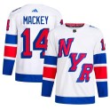 Adidas New York Rangers Men's Connor Mackey Authentic White 2024 Stadium Series Primegreen NHL Jersey